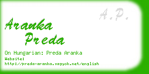 aranka preda business card